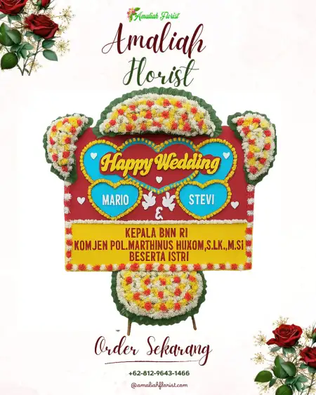 Papan Bunga Pernikahan Maphar